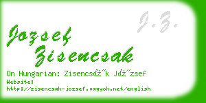 jozsef zisencsak business card